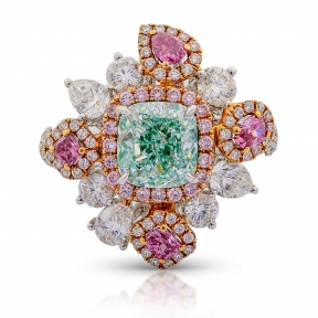 1.85 Ring Fancy Intense Bluish Green B8808 1.85 Ring Fancy Intense Bluish Green B8808